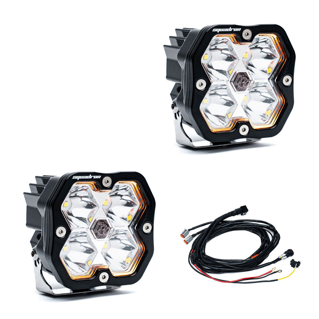 Baja Designs Squadron 2.0 Pro Black LED Auxiliary Light Pod Pair - Universal