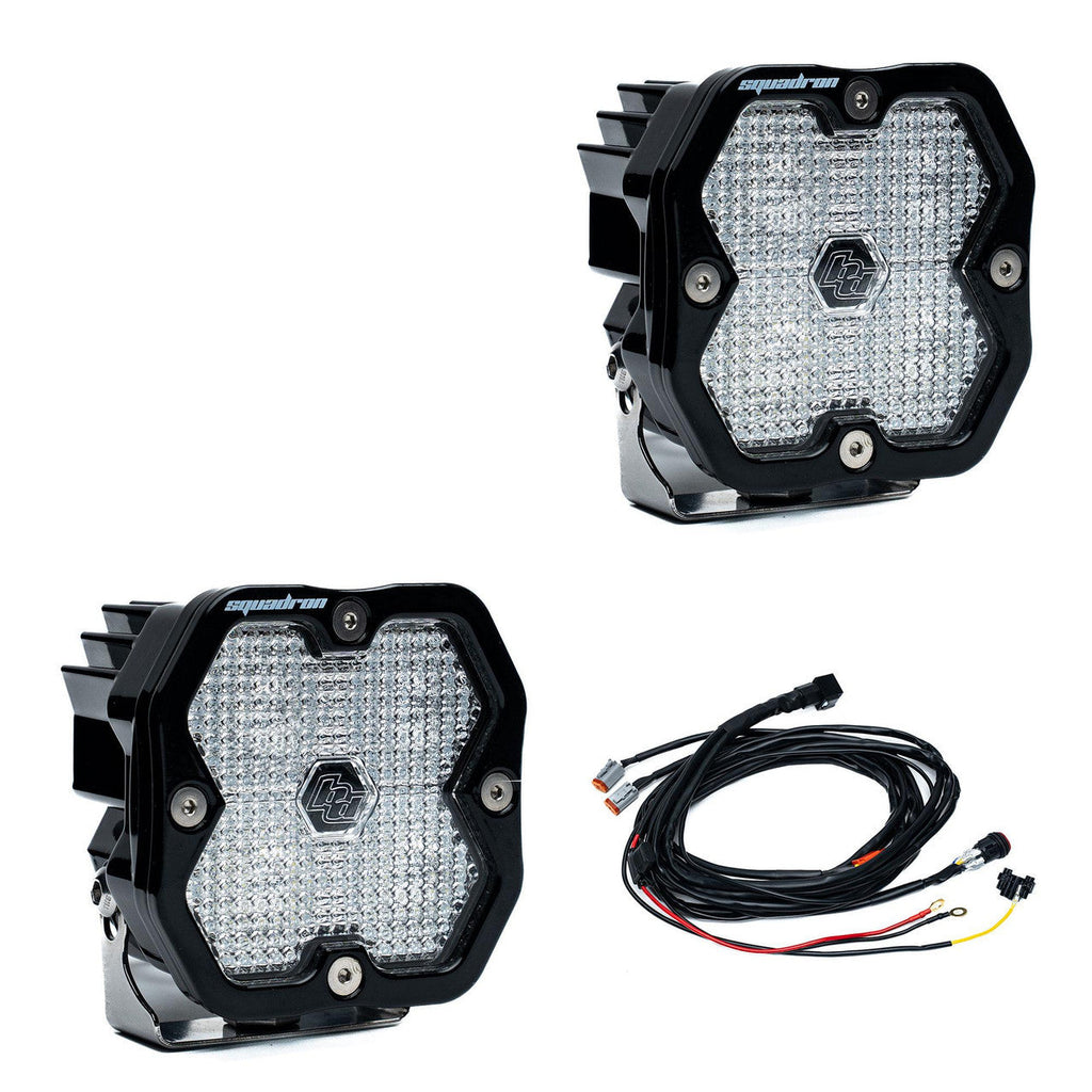 Baja Designs Squadron 2.0 Pro Black LED Auxiliary Light Pod Pair - Universal