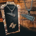 Turkey Feather- Stainless Steel Necklace and Pendant