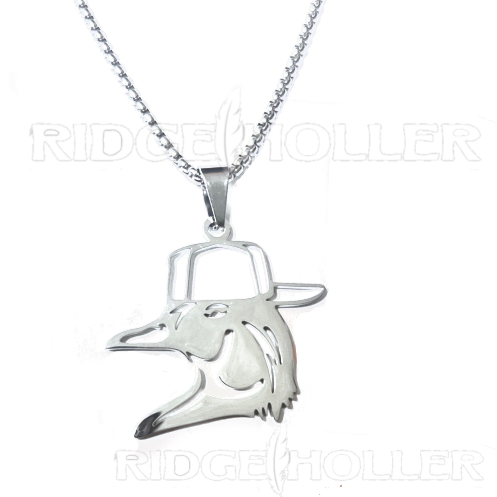 Wood Duck with Hat- Stainless Steel Necklace and Pendant