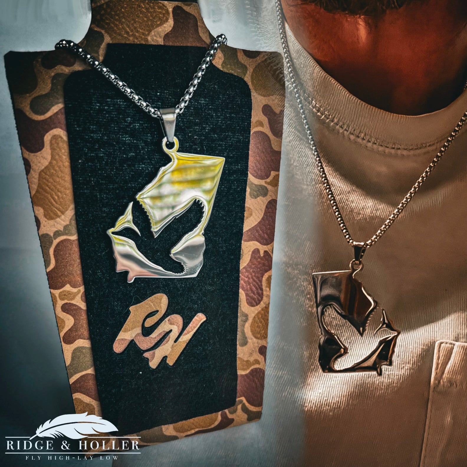 Georgia Duck- Stainless Steel Necklace and Pendant States Series