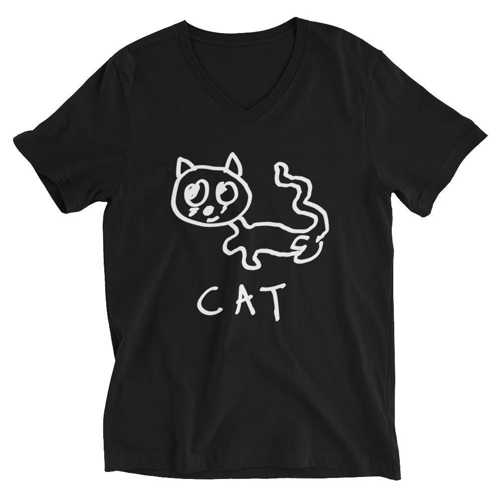 Cat - V-Neck T-Shirt