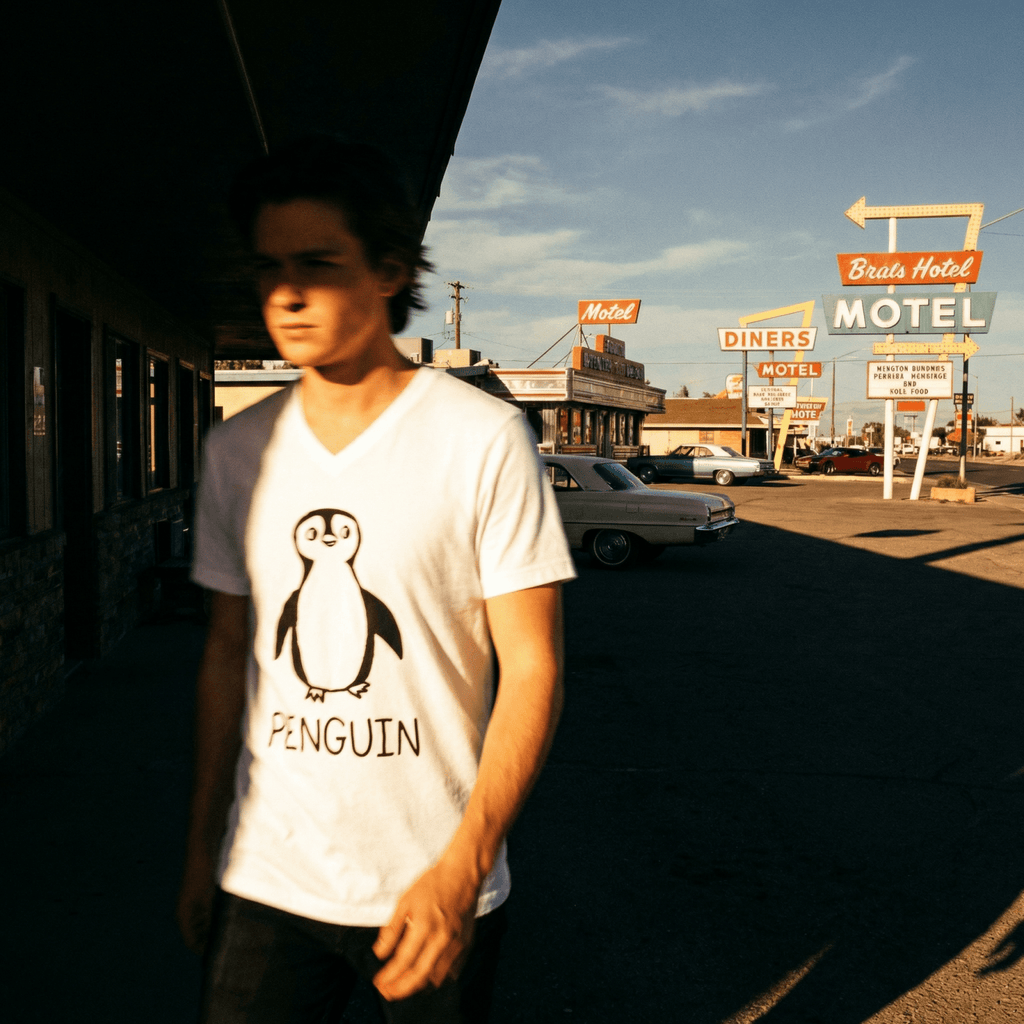 Penguin - V-Neck T-Shirt