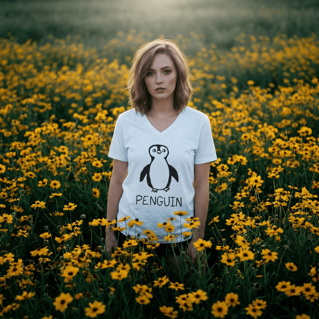 Penguin - V-Neck T-Shirt