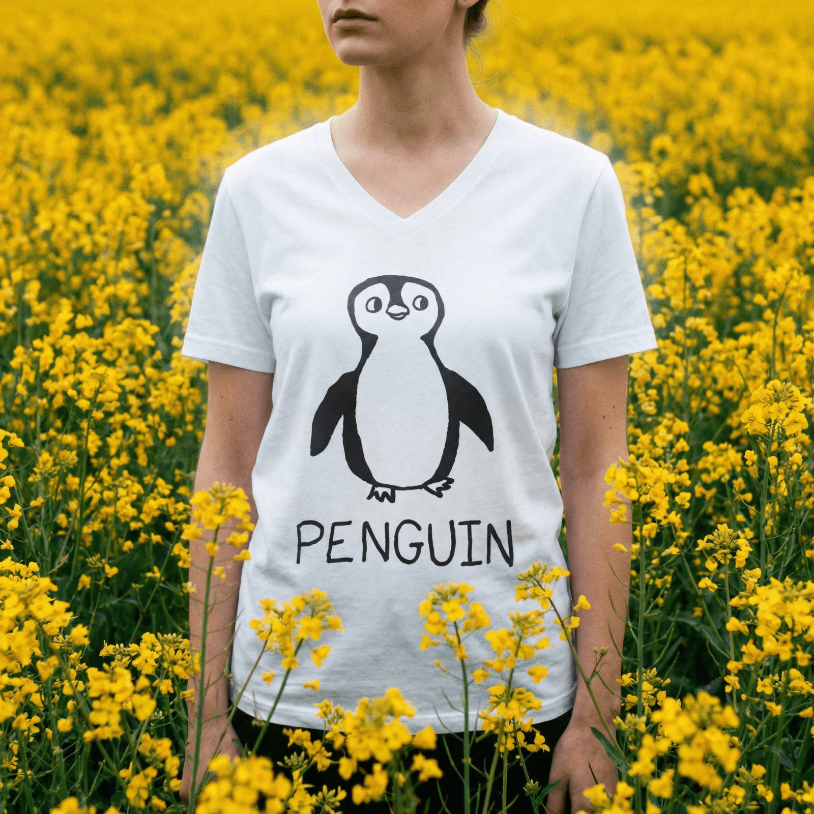 Penguin - V-Neck T-Shirt