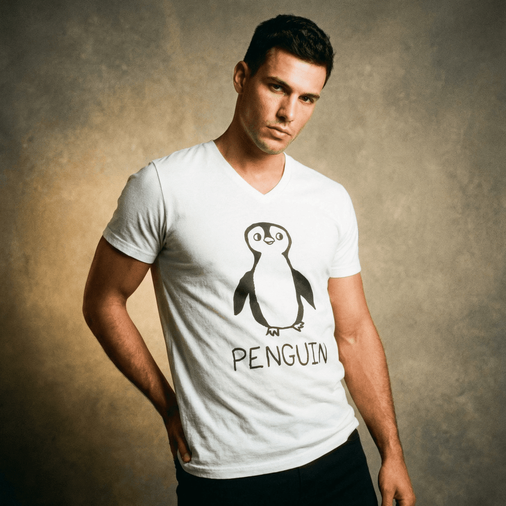 Penguin - V-Neck T-Shirt