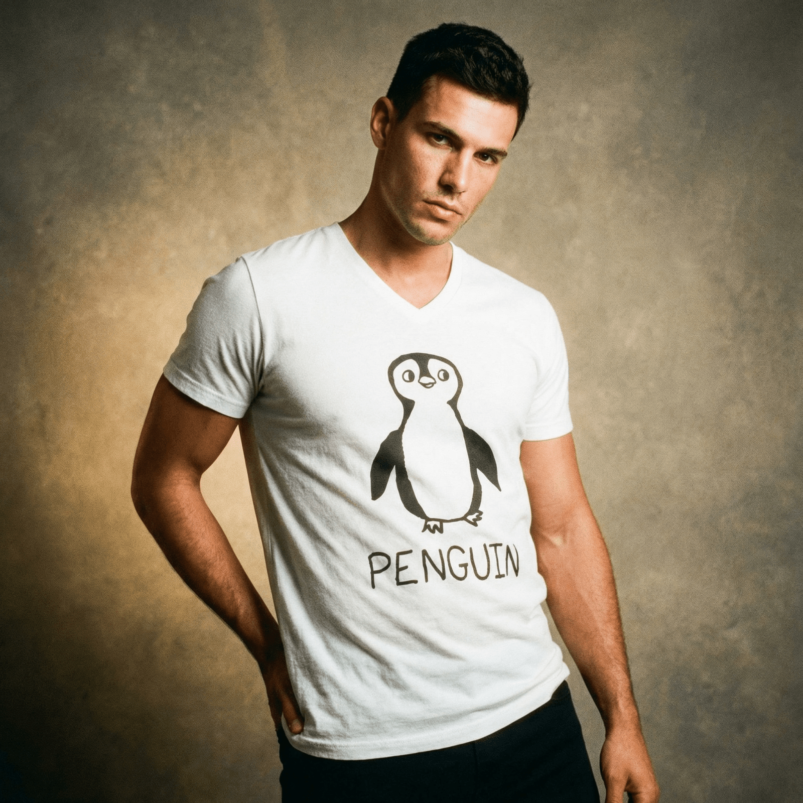 Penguin - V-Neck T-Shirt