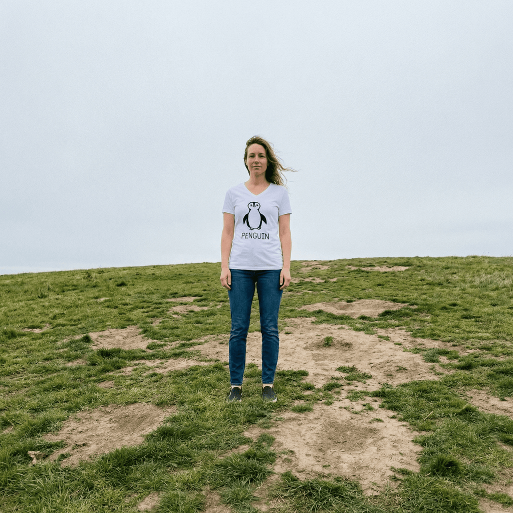 Penguin - V-Neck T-Shirt