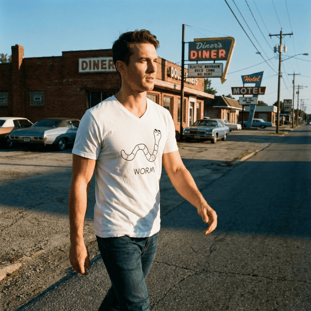 Worm - V-Neck T-Shirt